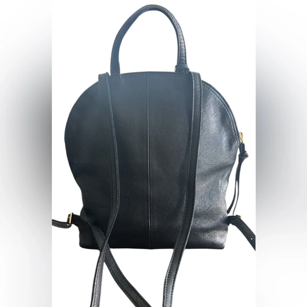 Margot Genuine Leather Backpack with Gold Accents - Picture 4 of 8